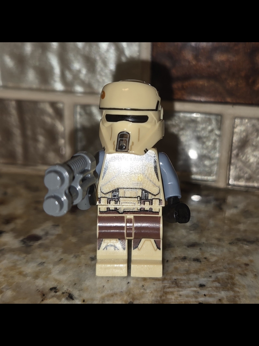 Lego Scarif Storm Trooper Squad Leader Minifigure Mini Fig RARE Blue Arms